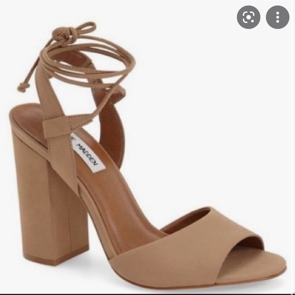 Steve Madden Serrina Ankle Tie Nude Heels
